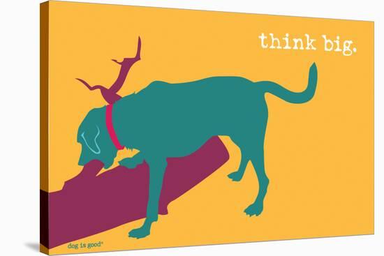 Think Big - Rainbow Version-Dog is Good-Stretched Canvas