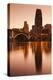 Third Avenue Bridge, Mississippi River, Minneapolis, Minnesota, USA-Walter Bibikow-Premier Image Canvas