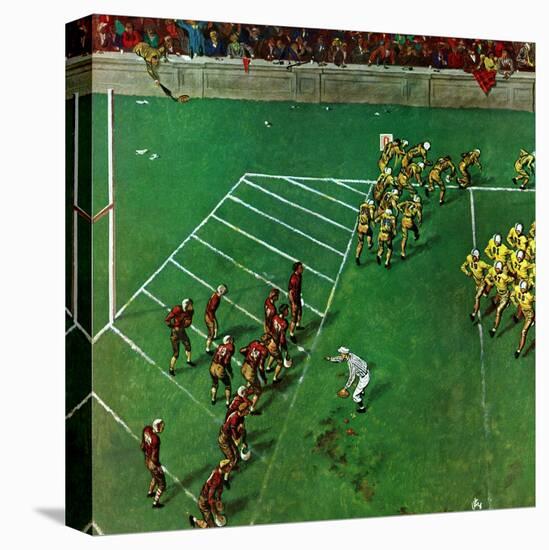 "Third Down, Goal to Go," October 15, 1949-Thornton Utz-Premier Image Canvas