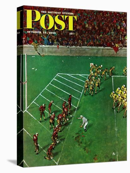 "Third Down, Goal to Go," Saturday Evening Post Cover, October 15, 1949-Thornton Utz-Premier Image Canvas