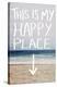 This Is My Happy Place (Beach)-Leah Flores-Stretched Canvas