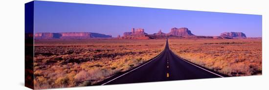 This Is Route 163 That Runs Through the Navajo Indian Reservation-null-Stretched Canvas