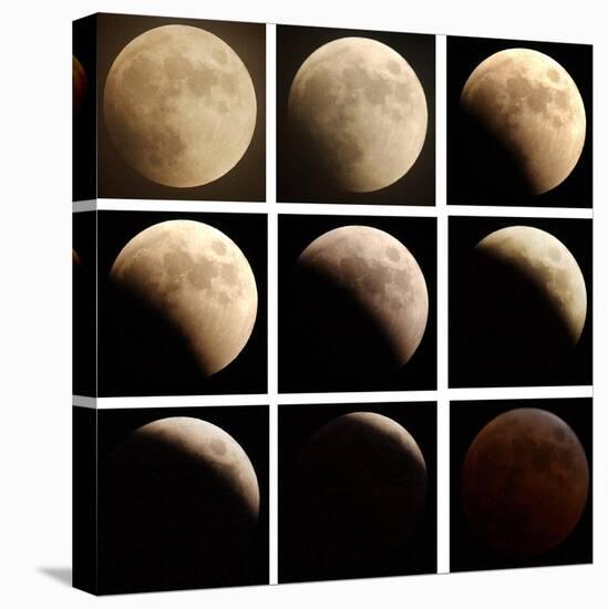 This Sequence of Photographs Shows the Total Eclipse of the Moon over Denver, Colorado-null-Premier Image Canvas