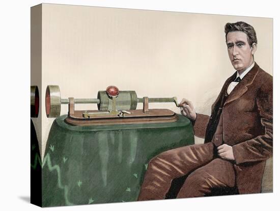 Thomas Alva Edison (1847-1931). American Inventor-Prisma Archivo-Premier Image Canvas