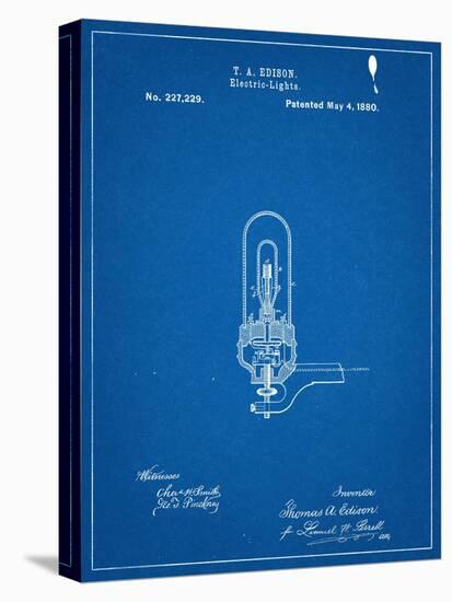 Thomas Edison Light Bulb Patent-null-Stretched Canvas