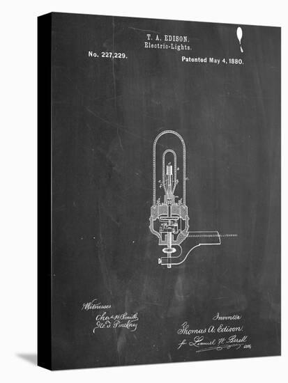 Thomas Edison Light Bulb Patent-null-Stretched Canvas
