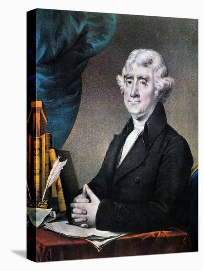 Thomas Jefferson (1743-1826)-Currier & Ives-Premier Image Canvas