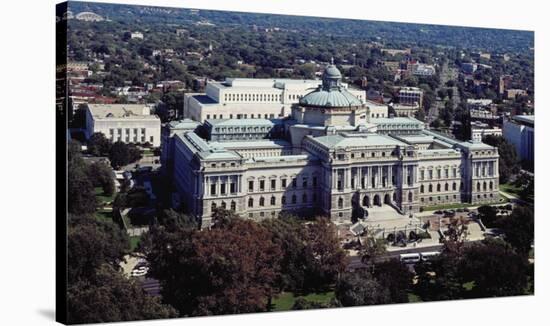 Thomas Jefferson Building from the U.S. Capitol dome, Washington, D.C. - Vintage Tint-Carol Highsmith-Stretched Canvas