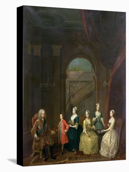 Thomas Wentworth, (1672-1739) Earl of Strafford, and His Family, circa 1732-Gawen Hamilton-Premier Image Canvas