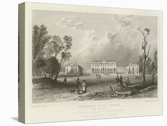 Thorndon Hall, Essex, from the North, Seat of Lord Petrie-William Henry Bartlett-Premier Image Canvas