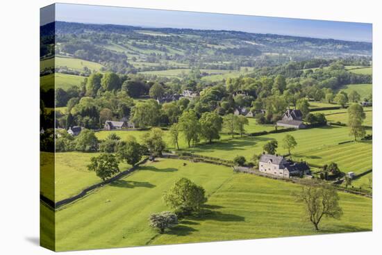 Thorpe Village, Elevated View from Thorpe Cloud, Spring, Near Dovedale, Peak District-Eleanor Scriven-Premier Image Canvas