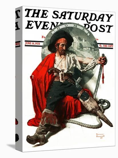 "Thoughts of Home" Saturday Evening Post Cover, June 14,1924-Norman Rockwell-Premier Image Canvas