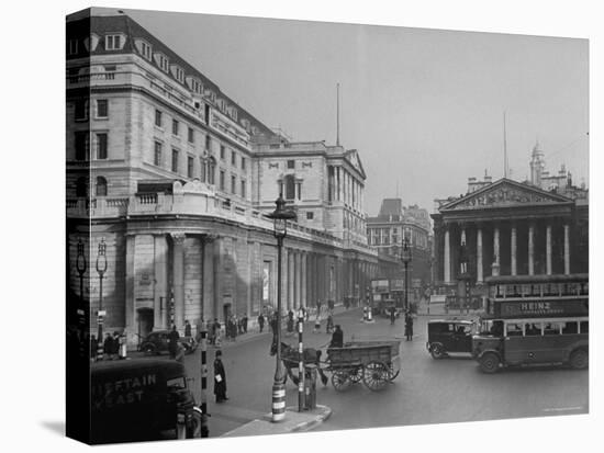Threadneedle Street Front of "Old Lady of Threadneedle Street," Showing the Bank of London Building-Hans Wild-Premier Image Canvas
