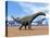 Three Argentinosaurus Dinosaurs Walking in the Desert-null-Stretched Canvas