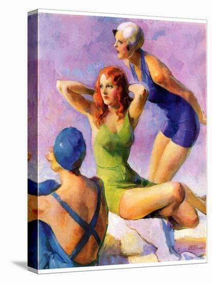 "Three Bathing Beauties,"July 8, 1933-John LaGatta-Premier Image Canvas