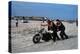 Three Bikers Take the Sand Off their Chromium-Plated Motorbikes-Mario de Biasi-Premier Image Canvas