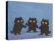 Three Black Kittens (Gouache on Paper)-Louis Wain-Premier Image Canvas