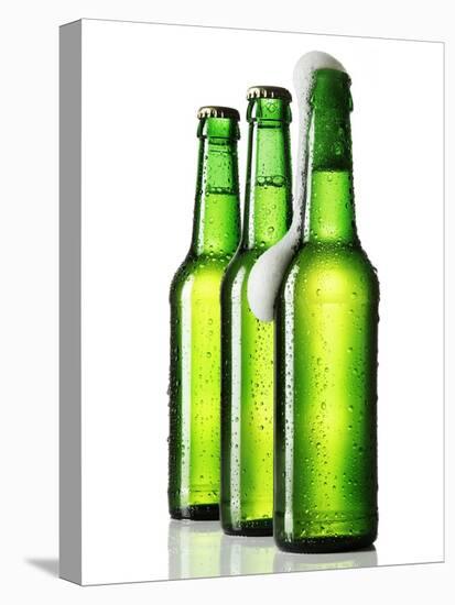 Three Bottles of Beer, One Opened-Kröger & Gross-Premier Image Canvas