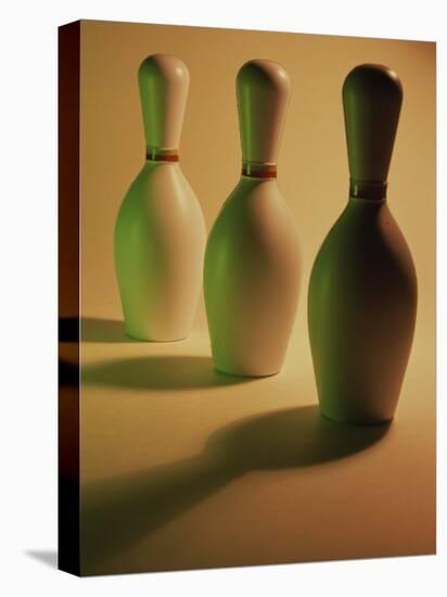 Three Bowling Pins in a Line-null-Premier Image Canvas