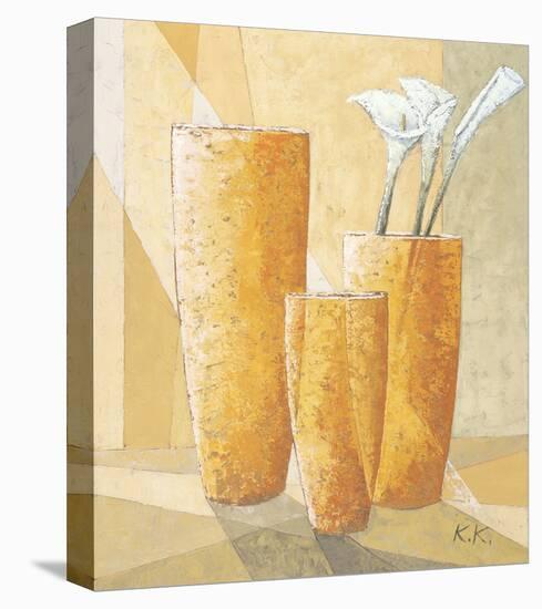 Three Calla Lilies-Karsten Kirchner-Stretched Canvas