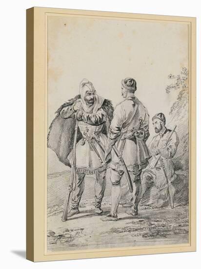 Three Caucasian Men in Conversation-Alexander Orlowski-Premier Image Canvas