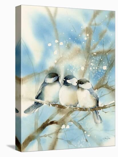 Three Chickadees-Katrina Pete-Stretched Canvas