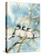 Three Chickadees-Katrina Pete-Stretched Canvas