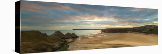 Three Cliffs Bay, Gower, Peninsula, Swansea, West Glamorgan, Wales, United Kingdom, Europe-Billy Stock-Premier Image Canvas