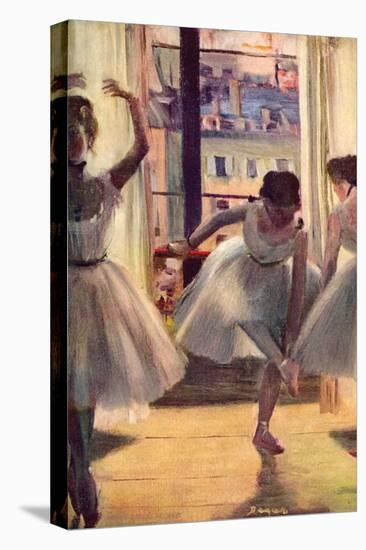 Three Dancers in a Practice Room-Edgar Degas-Stretched Canvas