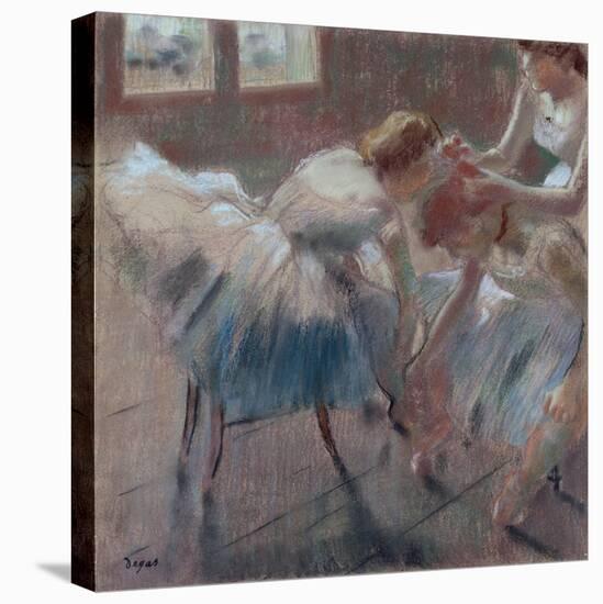 Three Dancers Preparing for Class, c.1880-Edgar Degas-Premier Image Canvas