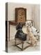 Three Dogs Enjoy a Radio Broadcast-Marjorie Turner-Premier Image Canvas