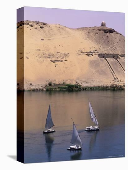 Three Feluccas on the River Nile, Aswan, Nubia, Egypt, North Africa, Africa-Sylvain Grandadam-Premier Image Canvas