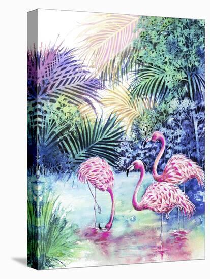 Three Flamingos-Michelle Faber-Premier Image Canvas