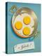 Three Fried Eggs, Guete-null-Stretched Canvas