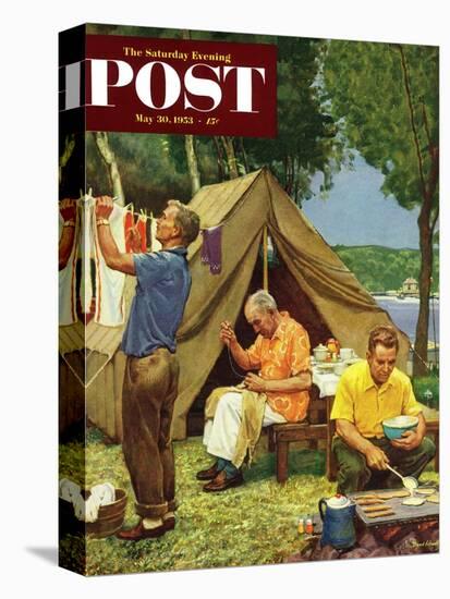 "Three Generations Camping" Saturday Evening Post Cover, May 30, 1953-Mead Schaeffer-Premier Image Canvas