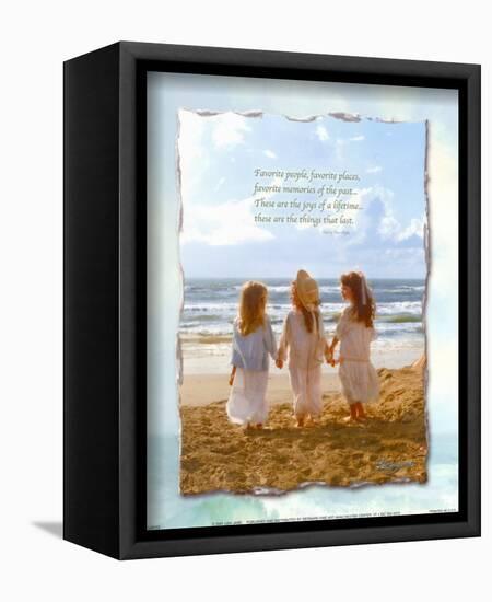 Three Girls on Beach-Lisa Jane-Stretched Canvas