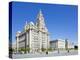 Three Graces Buildings, Pierhead, UNESCO Site, Liverpool, Merseyside, England, UK-Neale Clark-Premier Image Canvas