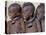 Three Happy Himba Children Enjoy Watching a Dance, Namibia-Nigel Pavitt-Premier Image Canvas