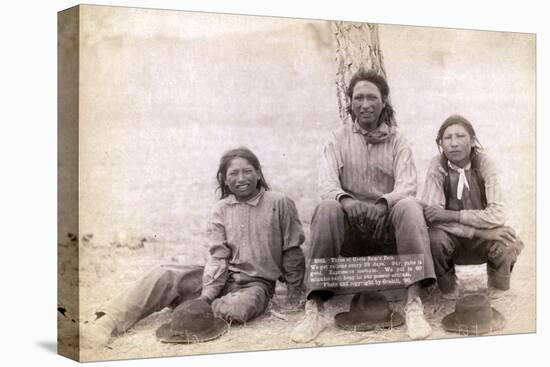 Three Lakota teenage boys in western clothing, 1891-John C. H. Grabill-Premier Image Canvas