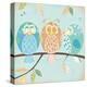 Three Little Birdies-Willow-Stretched Canvas