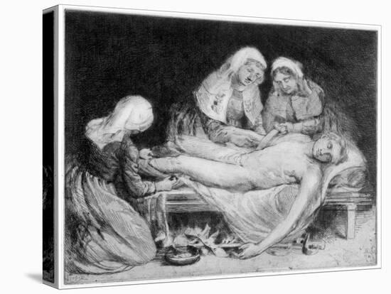 Three Nurses Tending a Wounded Soldier, 1915-Anna Lea Merritt-Premier Image Canvas
