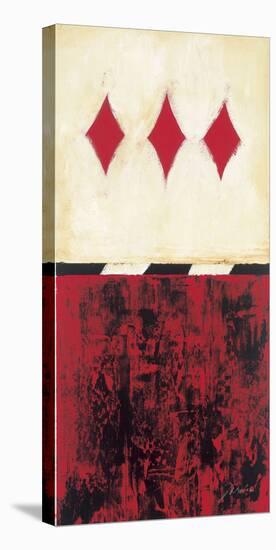 Three of Diamonds-Elizabeth Jardine-Stretched Canvas