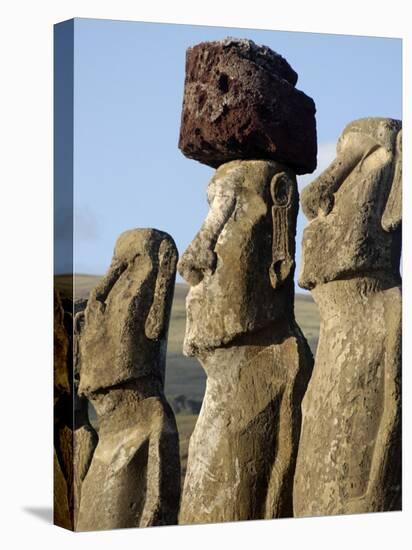 Three of the Fifteen Huge Moai Statues, Ahu Tongariki, Easter Island, Chile-De Mann Jean-Pierre-Premier Image Canvas