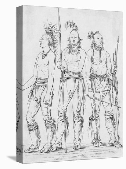 Three Osage Warriors-George Catlin-Premier Image Canvas