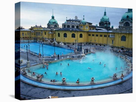 Three Outdoor Naturally Heated Pools and Several Indoor Pools at Szechenyi Baths, Budapest, Hungary-David Greedy-Premier Image Canvas