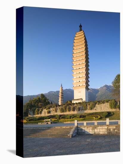 Three Pagodas, Dali, Yunnan, China, Asia-Ian Trower-Premier Image Canvas