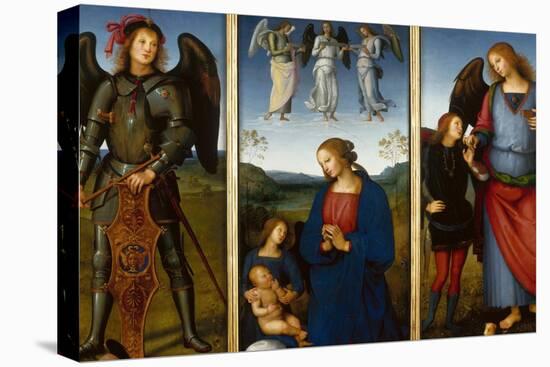 Three Panels from an Altarpiece, Certosa, C. 1500-Perugino-Premier Image Canvas