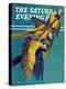 "Three Parrots," Saturday Evening Post Cover, March 11, 1939-Julius Moessel-Premier Image Canvas