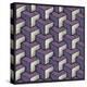 Three Part Tumbling Blocks (Purple)-Susan Clickner-Stretched Canvas