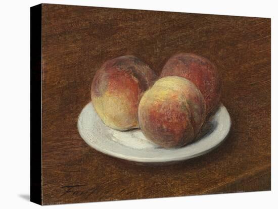 Three Peaches on a Plate, 1868-Ignace Henri Jean Fantin-Latour-Premier Image Canvas